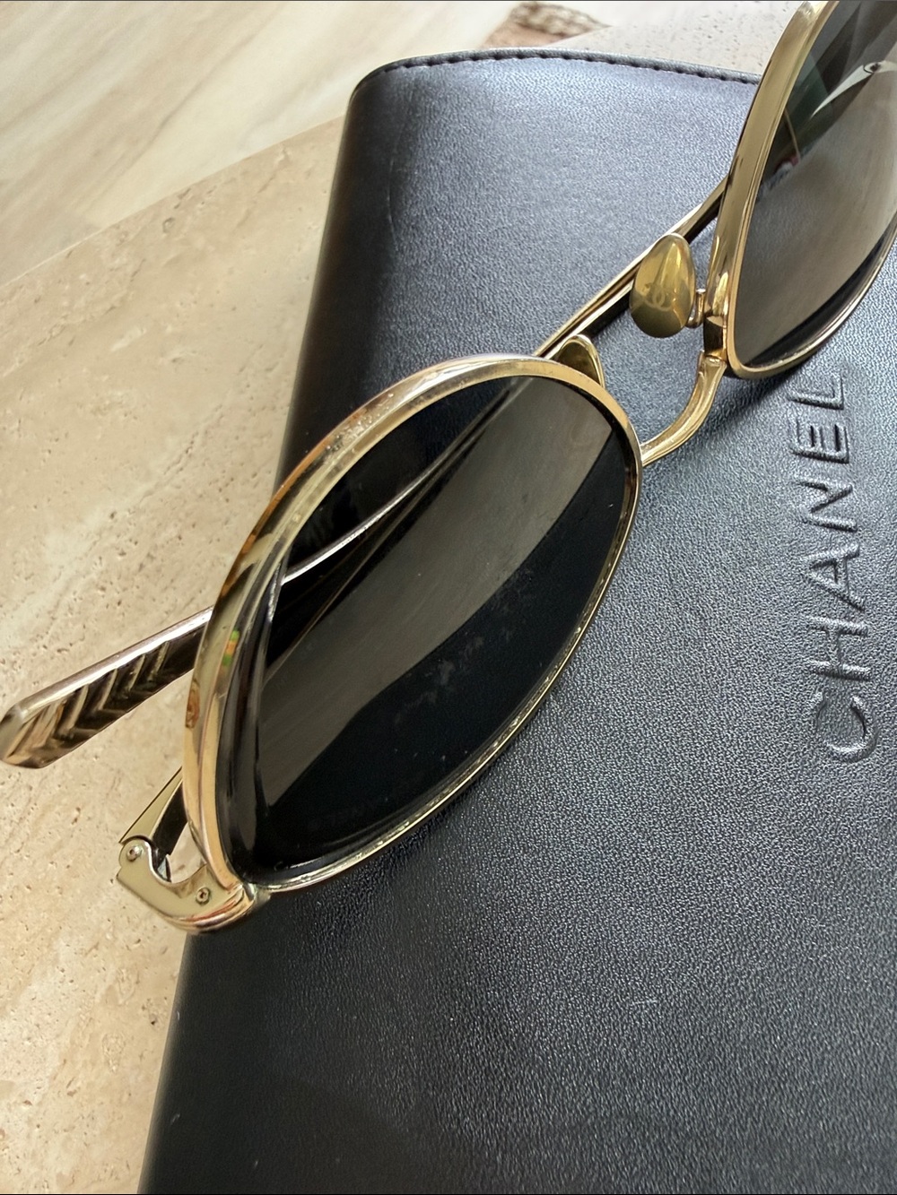 CHANEL Gold Cat Eye Sunglasses - Picture 11 of 12